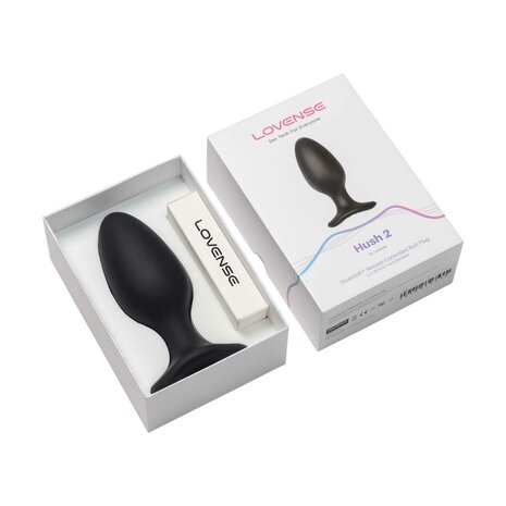 Lovense - Hush 2 Vibrerende Buttplug Met App - Zwart