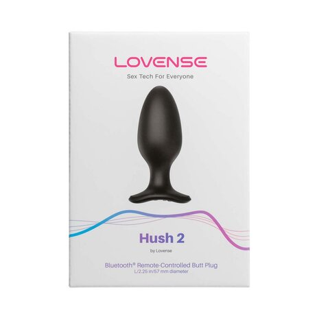 Lovense - Hush 2 Vibrerende Buttplug Met App - Zwart