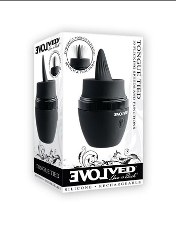 Evolved - Tongue Tied Vibrator - Zwart